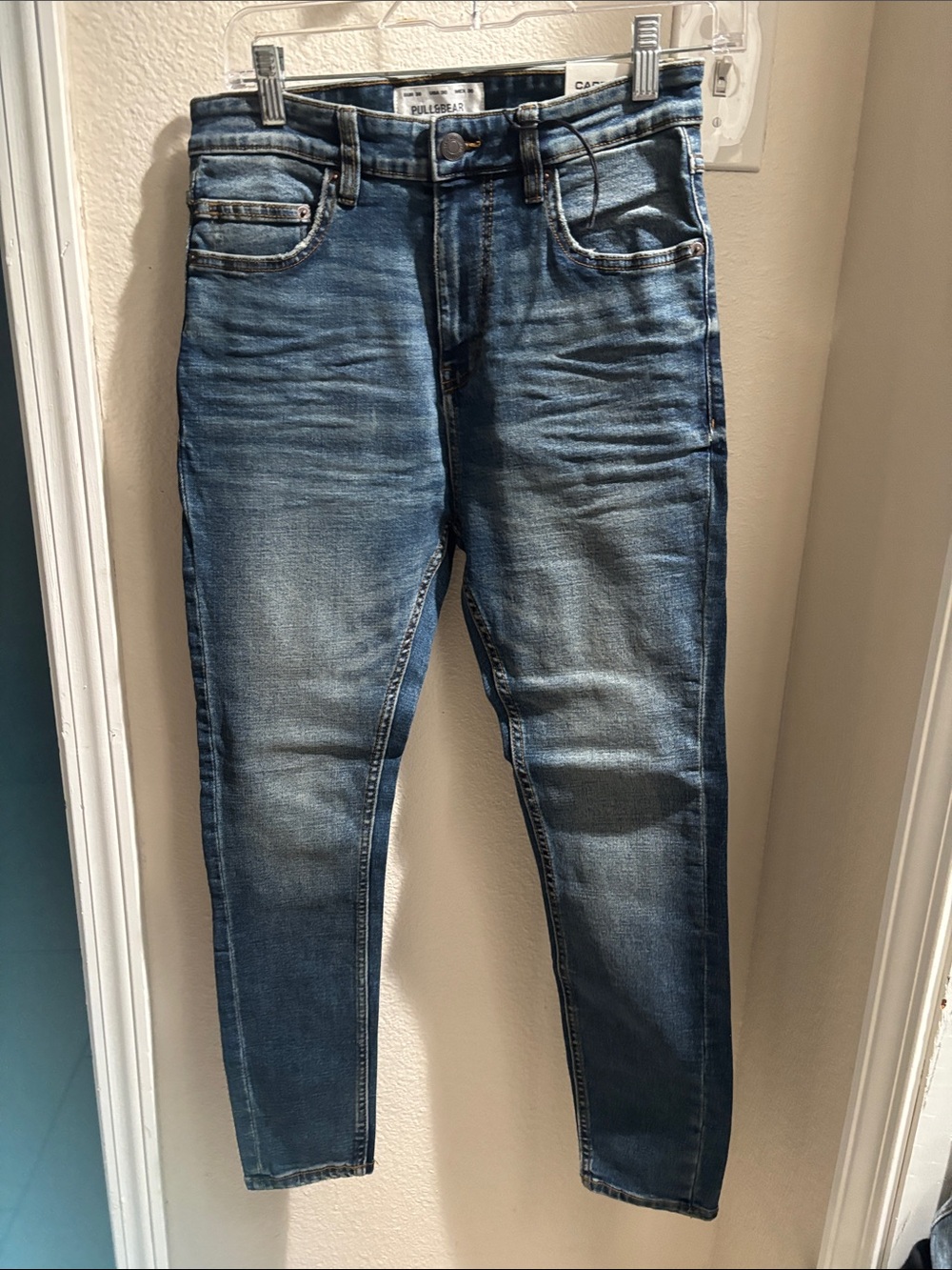 Pull&Bear Carrot Men's Skinny Jeans in Washed Blue 30x26 NWT